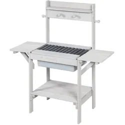 Roba Matschküche 'Bbq' Matschküche 'Bbq' grau , Grau , Holz , Rechteckig , 82x35 cm , unisex , Outdoor Spielzeug