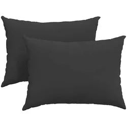 vidaXL Sitzauflage Sofakissen 2 Stück Schwarz 70 x 50 cm Stoff, (2 St) schwarz