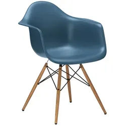 Vitra Stuhl Eames Plastic Armchair DAW RE blau, Designer Charles & Ray Eames, 63x83x59 cm
