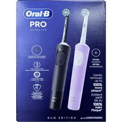 Oral-B Elektrische Zahnbürste Oral-B Vitality Pro Duopack Type 3575 Elektrische Zahnbürste Violett schwarz