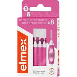 Elmex Kariesschutz Interdentalbürsten 0,6mm Größe 0 Pink 8 Stück