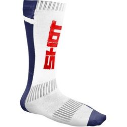 Shot Race Motocross Socken, weiss-blau, Größe 43 44 45 46