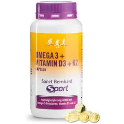 Sanct Bernhard Sport Omega 3 + Vitamin D3 + K2-Kapseln - 165 g