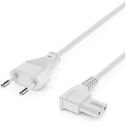 deleyCON deleyCON 1,5m Netzkabel Stromkabel Eurostecker auf C7 Buchse 90° Stromkabel