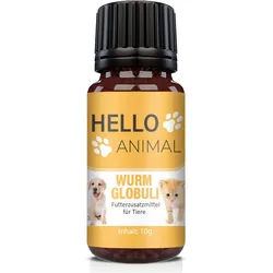 Hello Animal® Wurm Kügelchen | Futterzusatzmittel für Tiere Globuli 10 g