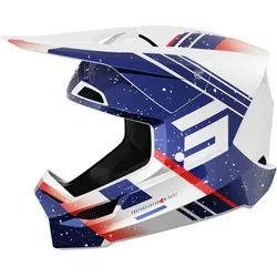 Shot Furious Mirage Motocross Helm, weiss-rot-blau, Größe XL für Männer