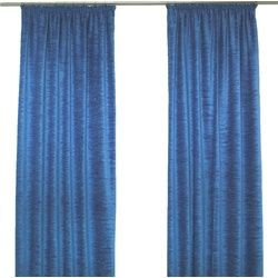 Vorhang WIRTH "B-Holmsund" Gardinen Gr. 225 cm, Kräuselband, 132 cm, blau (royalblau) Kräuselband