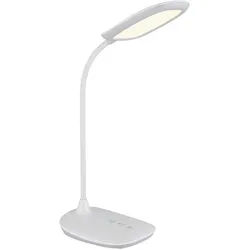 Globo Led-Tischleuchte , Weiß , Kunststoff , G , 13.6x40x28 cm , Ce , Flexarm, Farben fixierbar, Touch (on/off), Farbtemperaturwechsler , Lampen & Leuchten, Leuchtenserien