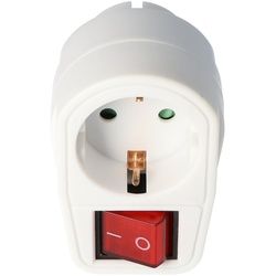 Eurostecker Steckdose mit Schalter, Kindersicherung und mit Überlastschutz