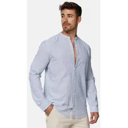 Indicode Langarmhemd Herren INCari Herrenhemd Langarm mit kurzem Stehkragen, 100% Baumwolle braun XL