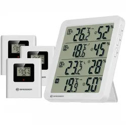 BRESSER Hygrometer BRESSER Quadro NV Thermo-Hygrometer weiß weiß