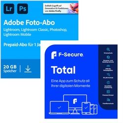 Adobe Creative Cloud Foto-Abo | 1 Jahr | 20GB | PC/Mac | inkl. F-Secure Total [1 Device - 12+3 Monate]