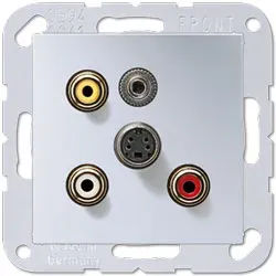 Jung Multimedia-Einsatz Cinch Audio/Composite Video/S-Video/ Miniklinke 3,5 mm