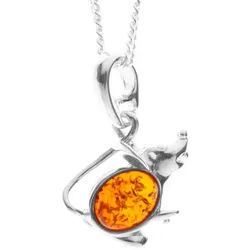 OSTSEE-SCHMUCK Kette mit Anhänger Ostsee-Schmuck Kette mit Anhänger Mäuschen (2-tlg) silberfarben 45 cm