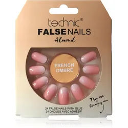 Technic Cosmetics False Nails Almond künstliche Fingernägel French Ombré 24 St.