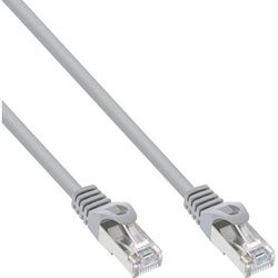 INTOS ELECTRONIC AG InLine® Patchkabel, SF/UTP, Cat.5e, grau, 0,25m LAN-Kabel