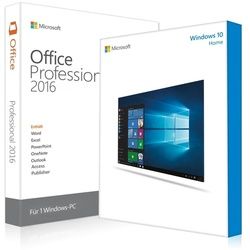 Windows 10 Home + Office 2016 Professional + Lizenznummer