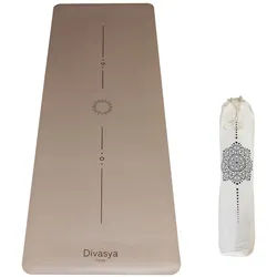 Divasya Yogamatte aus Eco-PU & Naturkautschuk 1 St taupe