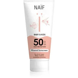 Naif Baby & Kids Mineral Sunscreen SPF 50 Sonnenschutzcreme für Babys und Kinder SPF 50 100 ml