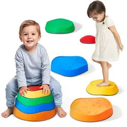 VEVOR Balanciersteine Trittsteine Balancing Stepping Stones für Kinder 5er-Set