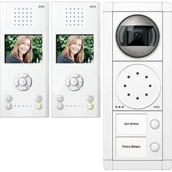Türsprechanlage Ritto Portier Video-Freisprechstelle für zwei Wohneinheiten - weiß/weiß