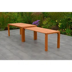 Gardenson Gartentisch , Braun , Holz , Eukalyptusholz , Hartholz , rechteckig , eckig , 90x76x185 cm , FSC Mix , ausziehbar , Holzmöbel, Holztische, Gartentische Holz