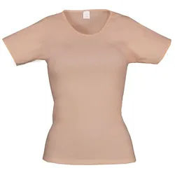 wobera Angora kuscheliges Damenunterhemd mit 1/2 Arm und 50% 1 St beige Frauen