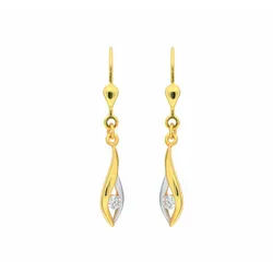 Adelia ́s Paar Ohrhänger Damen Goldschmuck, 333 Gold mit Zirkonia Goldschmuck für Damen goldfarben