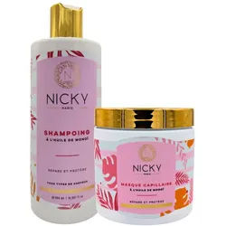 Nicky Paris - Lot de Shampoing et Masque à l'Huile Monoi 2 Pc