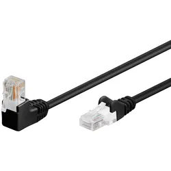 GOOBAY 94170 - Cat.5e Patch (1x90°) schwarz 0,5 m
