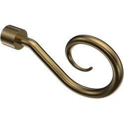 ENDSTÜCKE FÜR GARDINENSTANGEN 16 mm Ø, Allegra Messing Antik, Packung 2 Stück