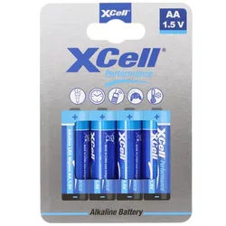 XCell Batterie Alkaline Mignon, AA, LR6, umweltfreundliche Verpackung, 4er Blister