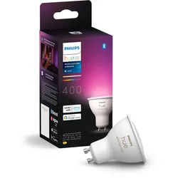 Philips Hue LED-Leuchtmittel White & Color Ambiance Spot 400, GU10, 1 St., Farbwechsler goldfarben|weiß