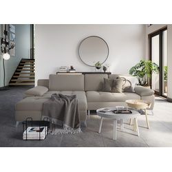 Ecksofa, mit Mega-Recamiere, wahlweise mit Bettfunktion und Bettkasten, beige, Sofas, 46518556-0 B/T: 290 cm x 163 cm