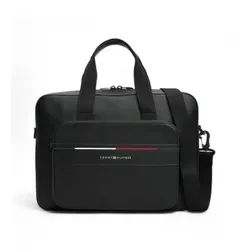 Tommy Hilfiger für Herren. AM0AM13198 Foundation Laptop-Tasche schwarz (OSFA), Lässig, Polyurethan