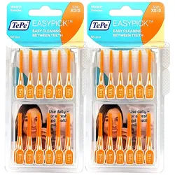 TePe Interdentalbürsten 2x TePe Easy Pick XS/S orange Neu 2x 60 Stück