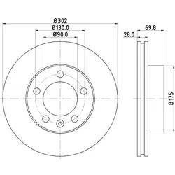 DON Bremsscheibe pcd18532 302mm 28mm für OPEL VAUXHALL NISSAN RENAULT