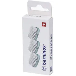 Berninox 3 x Ersatz-Bürstenköpfe Eisberggrün super soft