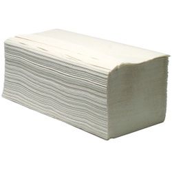 zetForm® Falthandtücher 23,5 x 23 cm, 2- lagig, 100 % Recyclingpapier, Zick-Zack-Falzung, 1 Karton = 20 x 160 = 3.200 Tücher, natur