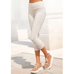 LASCANA Caprileggings, mit breitem weichem Bündchen, Loungewear LASCANA offwhite 40/42