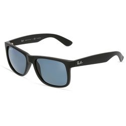 Ray-Ban RB 4165 JUSTIN Herren-Sonnenbrille Vollrand Eckig Kunststoff-Gestell, Schwarz