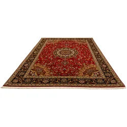 morgenland Orientteppich »Perser - Täbriz - Royal - 359 x 254 cm - rot«, rechteckig, Wohnzimmer, Handgeknüpft, Einzelstück mit Zertifikat morgenland Rot B/L: 254 cm x 359 cm