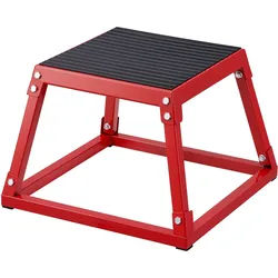 VEVOR Plyometrische Sprungbox, 305 mm Plyo-Box, Plyometrische Plattform Plyobox Rot, Rutschfeste Fitness-Übungs-Step-Up-Box für Heimtraining, Konditions-Krafttraining, Gesäß, Oberschenkel Trainieren