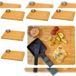 6 Personen Raclette Teller Set - 30x25 Raclette Brettchen Pfännchen Untersetzer