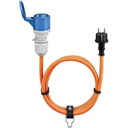 GOOBAY CEE-Adapterkabel 76185, 1,5 m, Stecker zu Schutzkontakt Stecker
