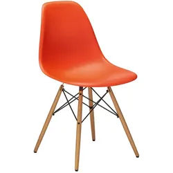 Vitra Stuhl Eames Plastic Side Chair DSW RE rot, Designer Charles & Ray Eames, 46.5x83x55 cm