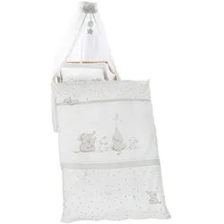 Roba Gitterbettset , Weiß, Taupe , Textil , 4-teilig , Stern , Füllung: Polyester , Schlafen, Babybettausstattung, Gitterbettsets