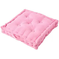 Homescapes Sitzkissen rosa 40/40/8 cm – Bodenkissen unifarben , Hellrosa , Textil , Füllung: Polyester , Quadratisch , 40x8x40 cm , Oeko-Tex® Standard 100 , Heimtextilien, Wohntextilien, Kissen