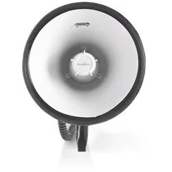 Nedis Megafon MEPH250WT, ABS, (1-tlg), Bluetooth, Sirene, Aufnahmefunktion, 1500 m Reichweite, USB-Wiedergabe schwarz