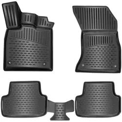ELMASLINE Auto-Fußmatten für VW ID.3 2020-2025 [1. Gen] - 3D Gummimatten - Geruchlos, für VW ID.3 - Extra hoher Rand für mehr Schutz schwarz